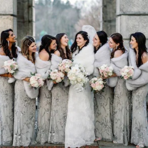 Adrianna Papell Floral Beaded Gown Serenity Multi size 4 - Picture 2 of 16